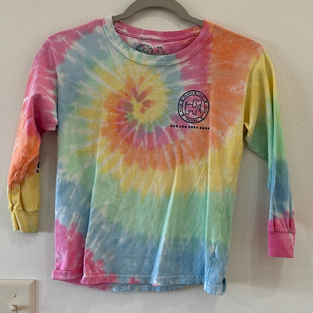 Ron Jon Surf Shop Puppie Love Girls YS L/S Tee